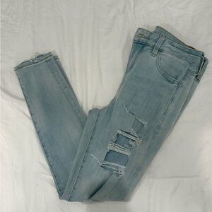 Light Blue Distressed Women's Jeans